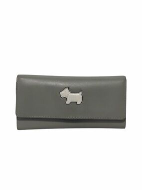 Radley London Grey Creme Scottie Leather Long Wallet - Good Condition